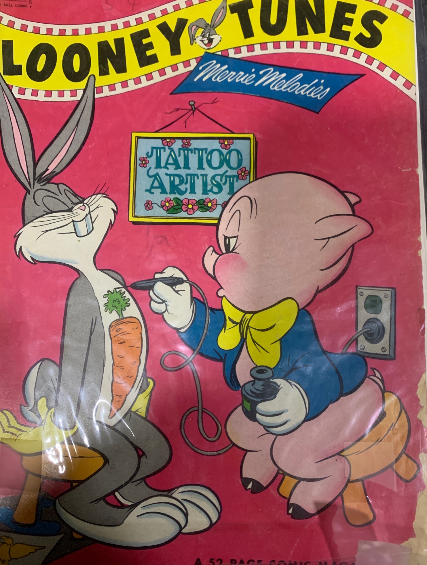 You are currently viewing 1950`s Looney Tunes Magazine – Porky Pig Tattooing Bugs Bunny