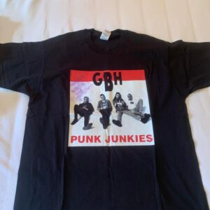 GBH Punk Junkies Tshirt Signed by Collin
