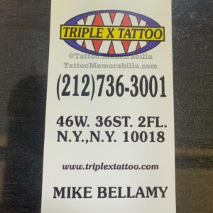 Mike Bellamy Tattoo Artist Business Card