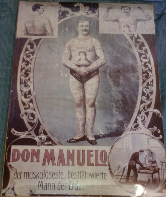Tattooed Man Circus Sideshow Act Don Manuelo