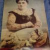 Miss Rosella Tattooed Fat Lady Vintage Poster