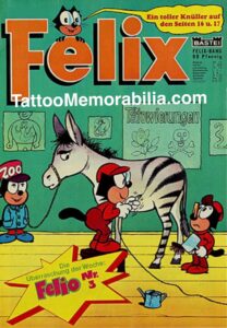Felix Tattooing Stripes on a Zebra 1958 magazine 
