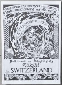 First Swiss Tattoo Convention Poster - Artwork by Filip & Felix Leu 1986