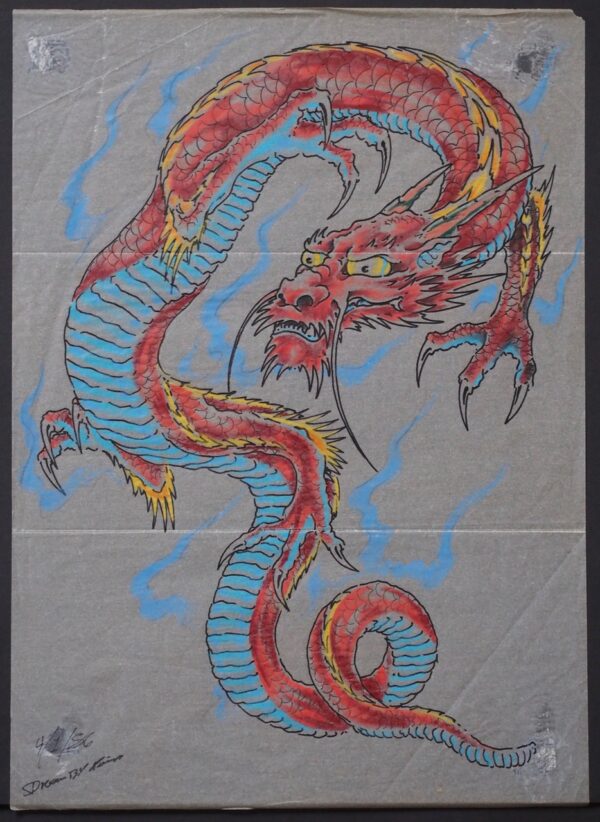 Tattoo Artwork by Filip Leu 1986 - Dragon Drawing