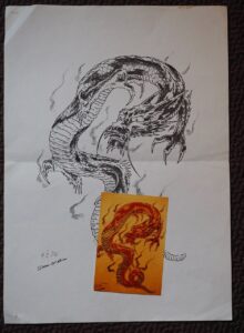 Tattoo Artwork by Filip Leu 1986 - Dragon Drawing