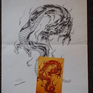 Tattoo Artwork by Filip Leu 1986 – Dragon Drawing