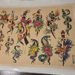Cliff Raven Tattoo Artist Vintage Tattoo Flash