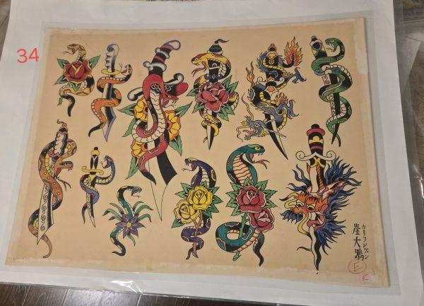 Cliff Raven Tattoo Artist Vintage Tattoo Flash