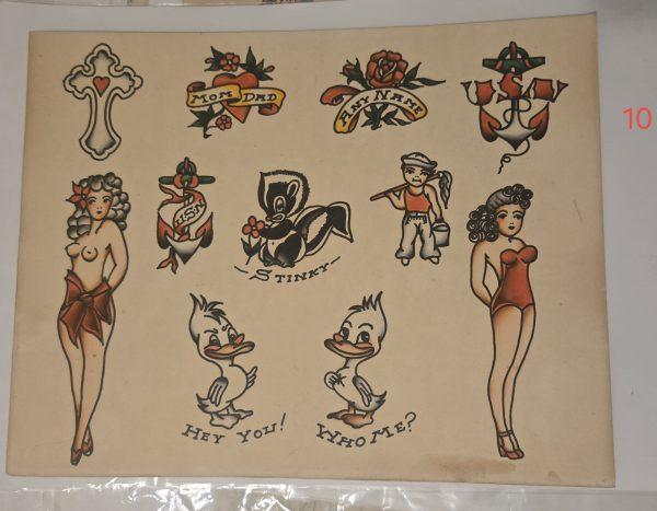 Hey You-Hey Me Vintage Tattoo Flash