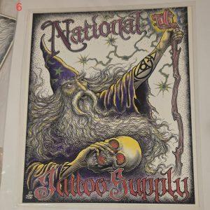 National Tattoo Supply Poster by Tattoo Artist Jack Rudy