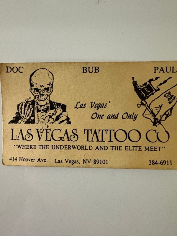 Las Vegas Tattoo Co Tattoo artist Business Card