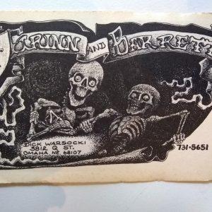Dick Warsocki Tattoo Artist Business Card- Grinn & Barret