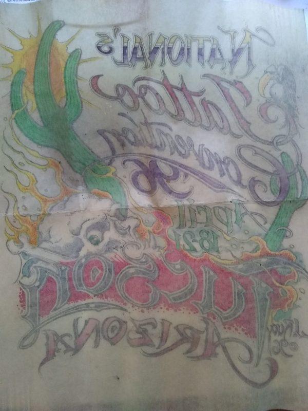 1996 National Tattoo Association-Printed on Fabric-Jack Rudy - Image 3