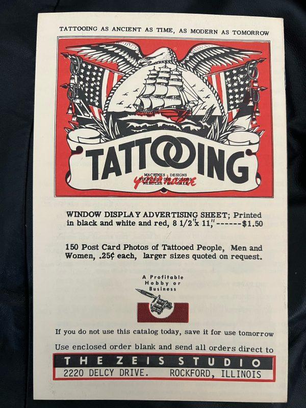 The Zeis Studio Catalog # 16 1950`s Tattoo Equiptment