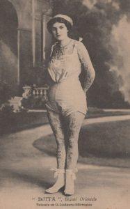 Djita Salome Tattooed Woman Antique Pitch Card