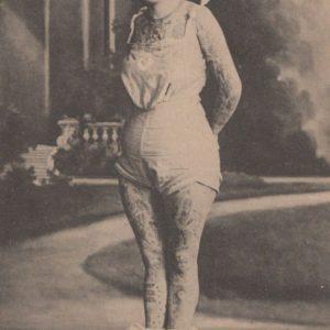 Djita Salome Tattooed Woman Antique Pitch Card