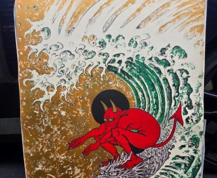 Surf or Die 2004 Ed Hardy Lithograph AP 6/6
