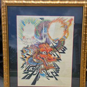 Ed Hardy Dragon & Tribal 1986 Signed Ed Hardy