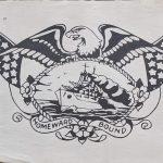 Vintage Production Tattoo Flash Battleship Tattoo Design