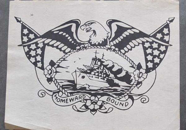 Vintage Production Tattoo Flash Battleship Tattoo Design