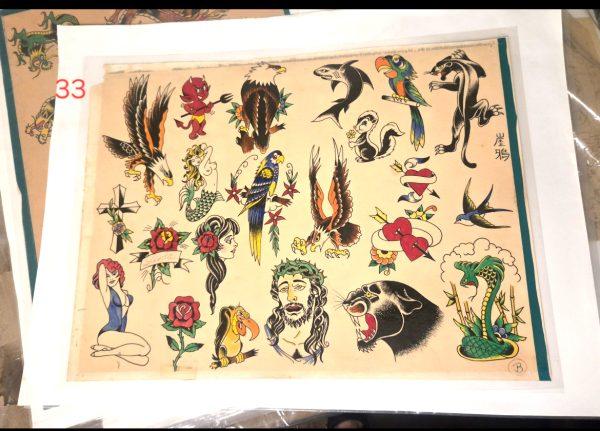 Cliff Raven Tattoo Artist Vintage Production Tattoo Flash