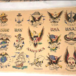Cliff Raven Tattoo Artist Vintage Production Tattoo Flash