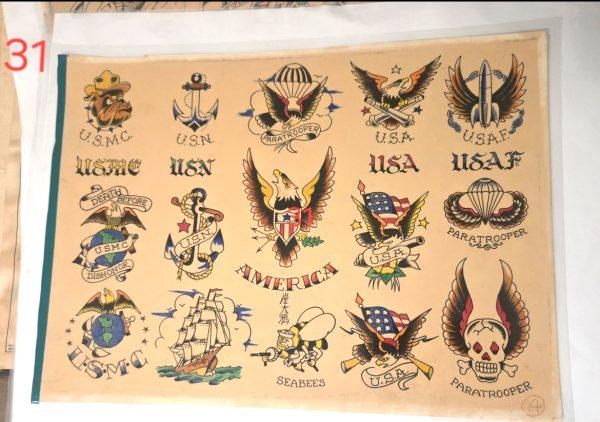 Cliff Raven Tattoo Artist Vintage Production Tattoo Flash