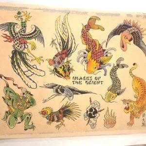Cliff Raven Tattoo Artist Vintage Production Tattoo Flash Images of the Orient Tattoo Designs