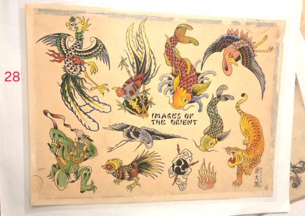 Cliff Raven Tattoo Artist Vintage Production Tattoo Flash Images of the Orient Tattoo Designs