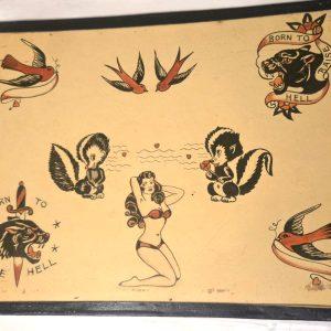 Cliff Raven Tattoo Artist Vintage Production Tattoo Flash