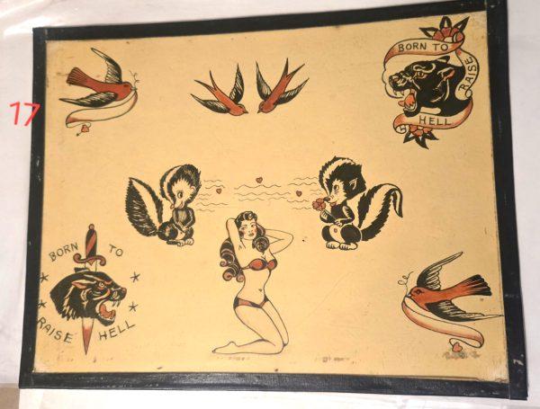 Cliff Raven Tattoo Artist Vintage Production Tattoo Flash