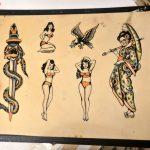 Cliff Raven Tattoo Artist
Vintage Production Tattoo Flash
Mixed Tattoo Designs
Vintage Tattoo Flash Sheet from Cliff Raven
Claydon Collection