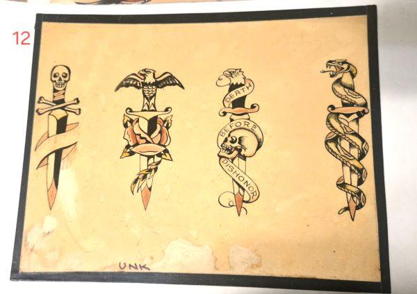 Cliff Raven Tattoo Artist Vintage Production Tattoo Flash Mixed Tattoo Designs