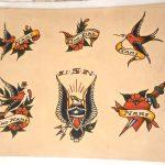 Cliff Raven Tattoo Artist Vintage Production Tattoo Flash Mixed Tattoo Designs
