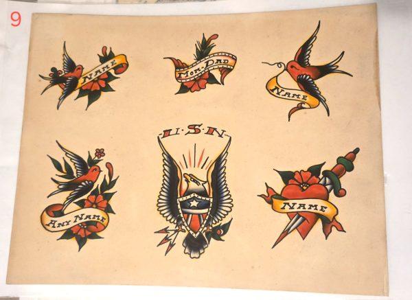 Cliff Raven Tattoo Artist Vintage Production Tattoo Flash Mixed Tattoo Designs