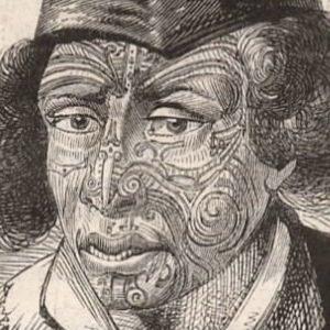 Face Tattoos-1864 New Zealand Tattooed Chief New Zealand, Akaroa Bay