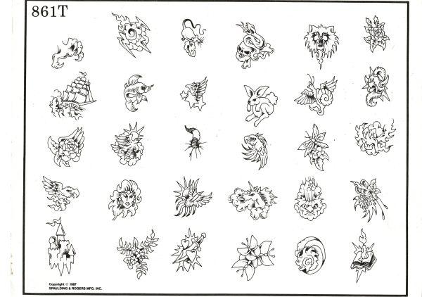 Vintage Tattoo Flash Tattoo Designs-Spaulding & Rogers #861T