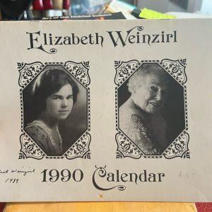Elizabeth Weinzirl 1990 Calendar- Signed 1989