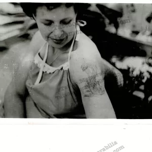 Original Bernard Kobel Photograph Tattooed Woman