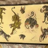 Vintage 1983 Pinky Yun Tattoo Flash Sheet