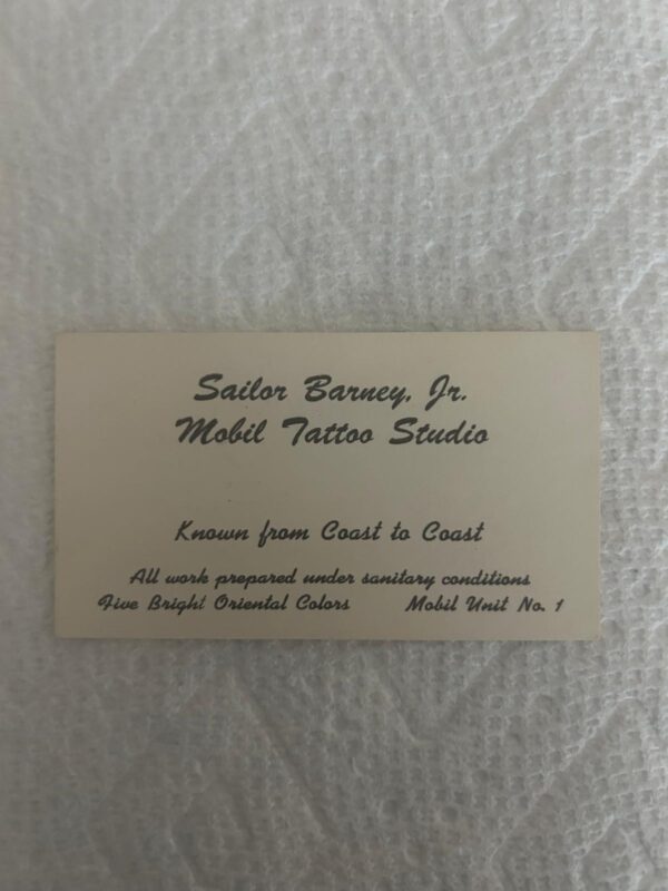 Sailor Barney Jr Tattoo Card