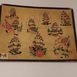 1960`s Trevor Hodge Vintage Tattoo Flash 3-A