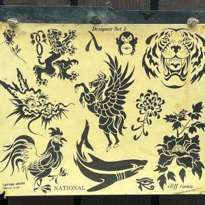 cliff raven tattoo flash