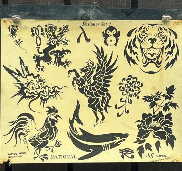 cliff raven tattoo flash