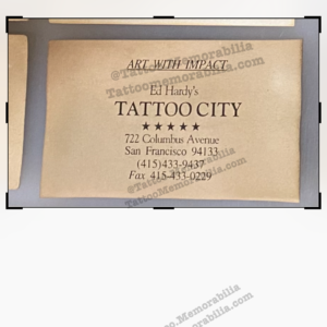 Ed Hardy Tattoo City Artist Business Card 1980‘s