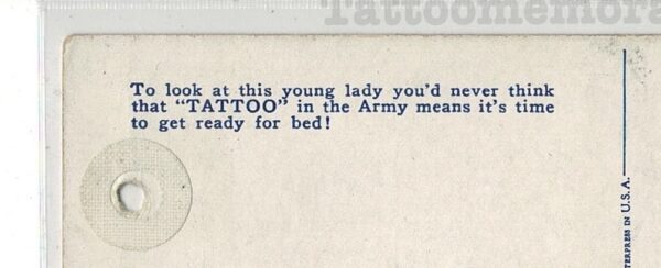 1940`s WW2 Tattoo Postcard