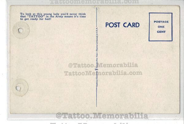 1940`s WW2 Tattoo Postcard