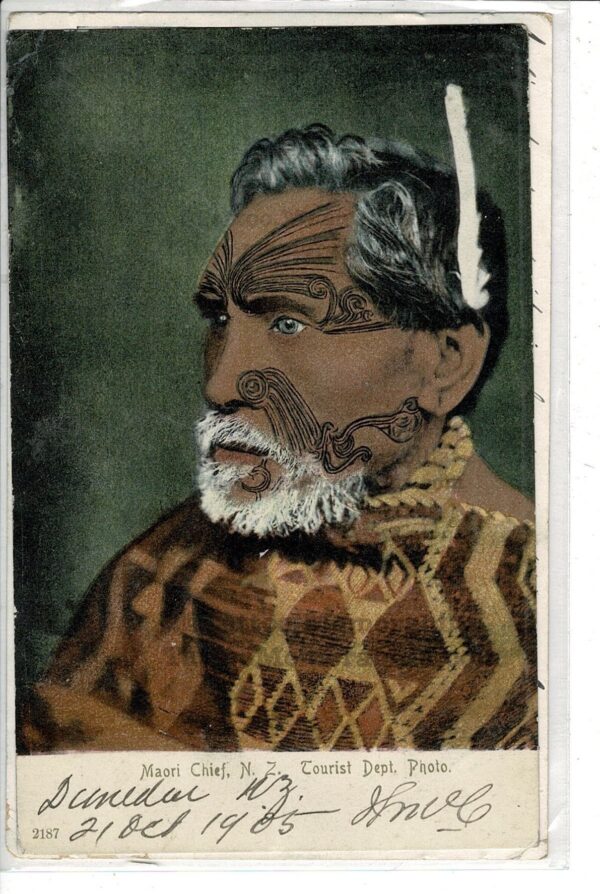 Antique Postcard 1907 Maori Chief