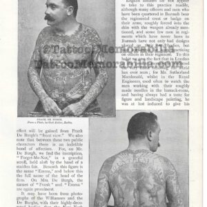 1897 Rare Original Article on Tattooing "Pictures on the Human Skin" Strand Magazine