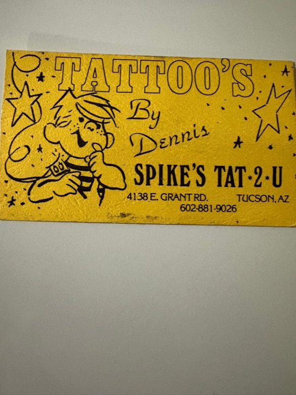 Tattoo Artist Dennis Dwywer Vintage Tattoo Artist Business Card